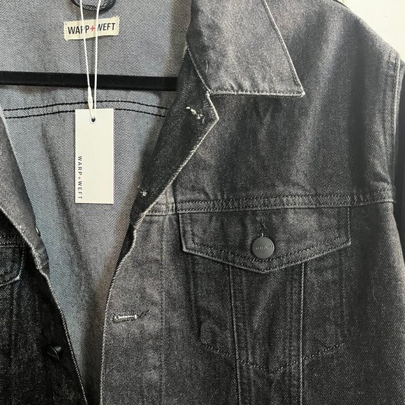 Warp+Weft -  Black Denim Jacket - L - Picture 2 of 4